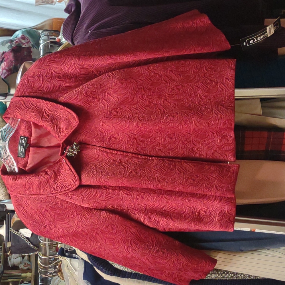 RED vintage-style swing jacket